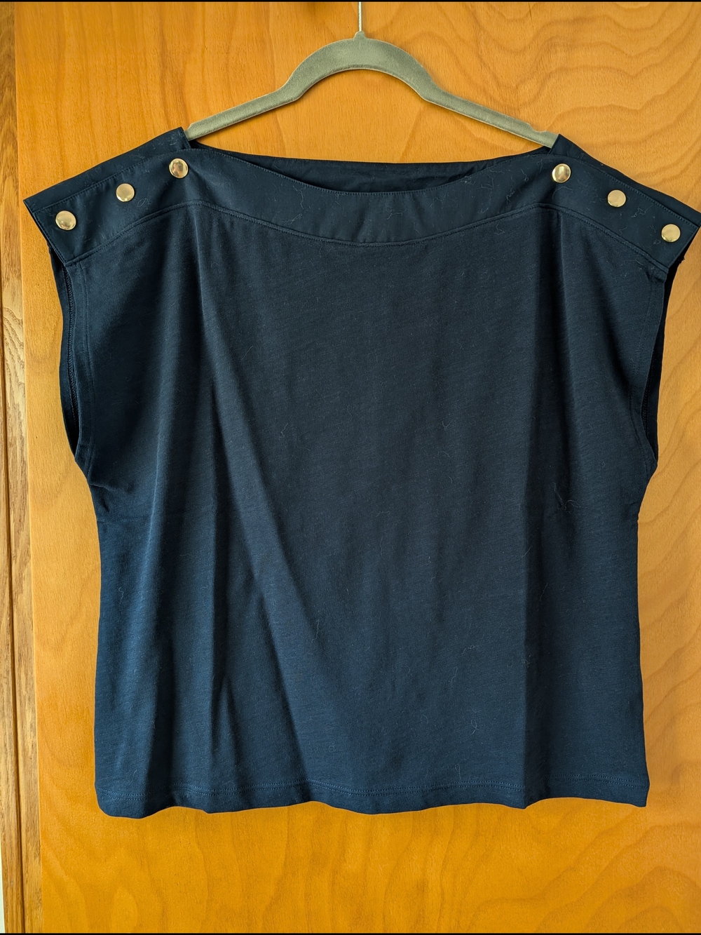 Anthropologie Nation Los Angeles Sleeveless Boatneck Top - Blue